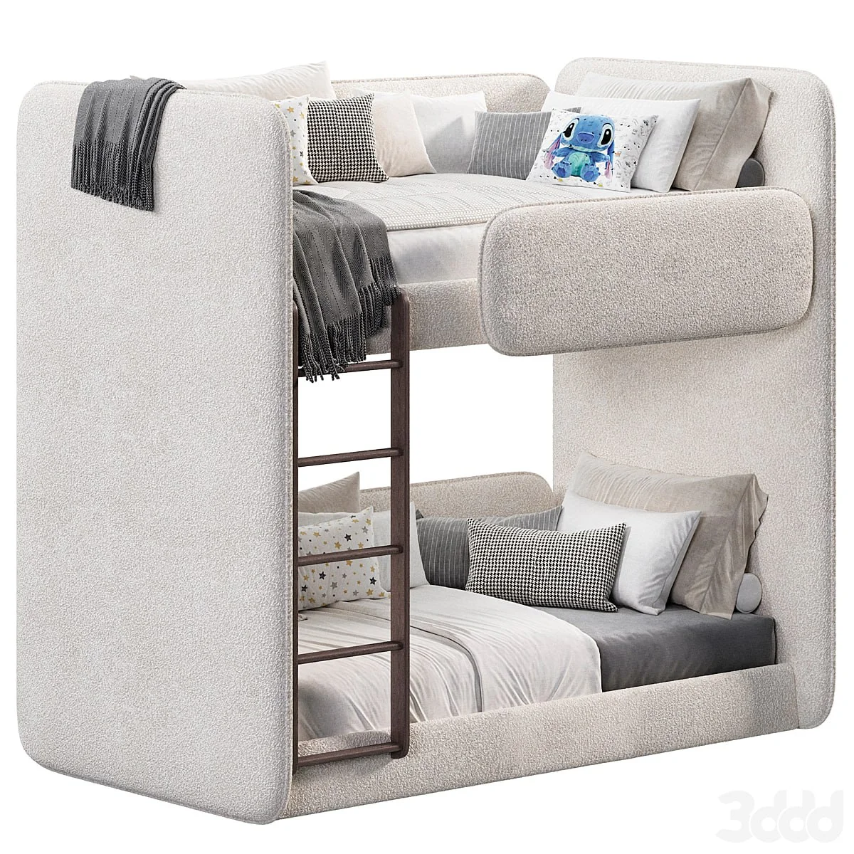 Double soft kids bed